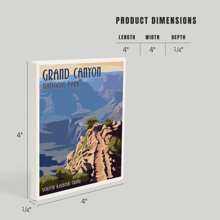 Grand Canyon National Park, Arizona, South Kaibab Trail, Coasters Coasters Lantern Press