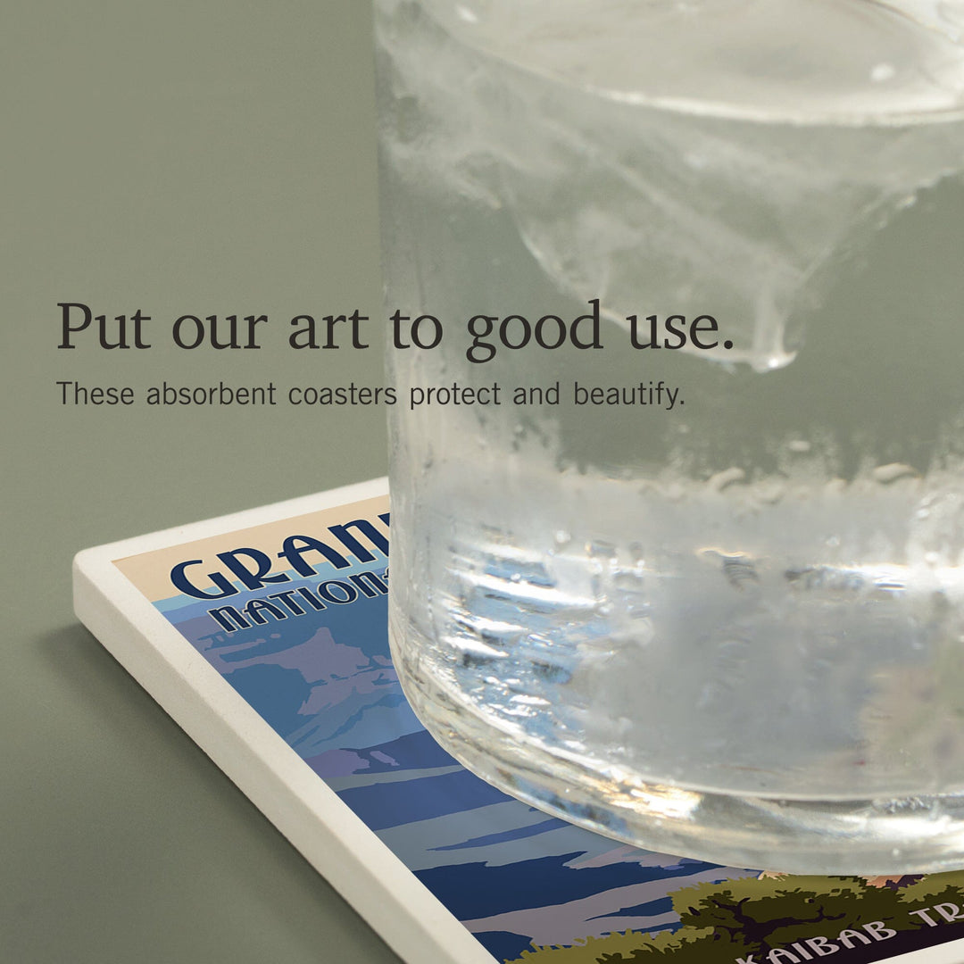 Grand Canyon National Park, Arizona, South Kaibab Trail, Coasters Coasters Lantern Press