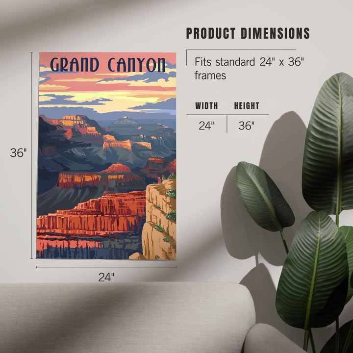 Grand Canyon National Park, Arizona, Sunset View, Art & Giclee Prints Art Lantern Press 