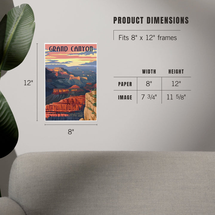 Grand Canyon National Park, Arizona, Sunset View, Art & Giclee Prints - Lantern Press