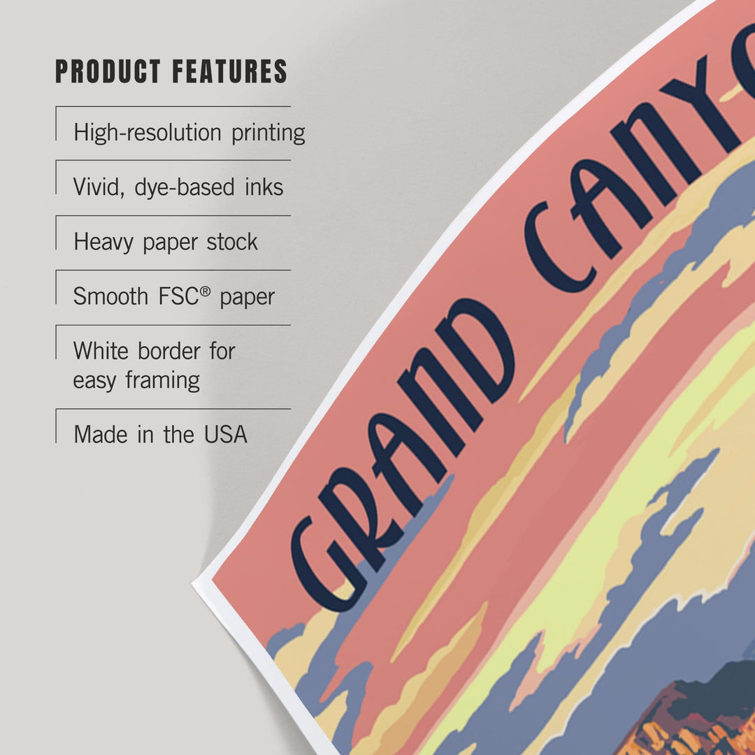 Grand Canyon National Park, Arizona, Sunset View, Art & Giclee Prints - Lantern Press