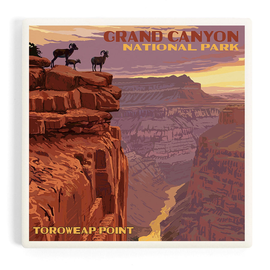 Grand Canyon National Park, Arizona, Toroweap Point, Coasters Coasters Lantern Press