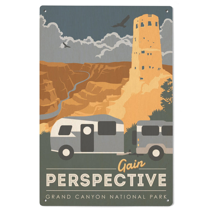 Grand Canyon National Park, Gain Perspective, Wood Signs and Postcards Wood Lantern Press