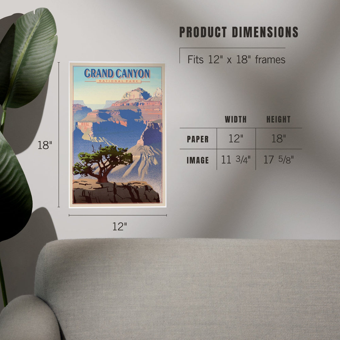 Grand Canyon National Park, Lithograph, Art & Giclee Prints - Lantern Press