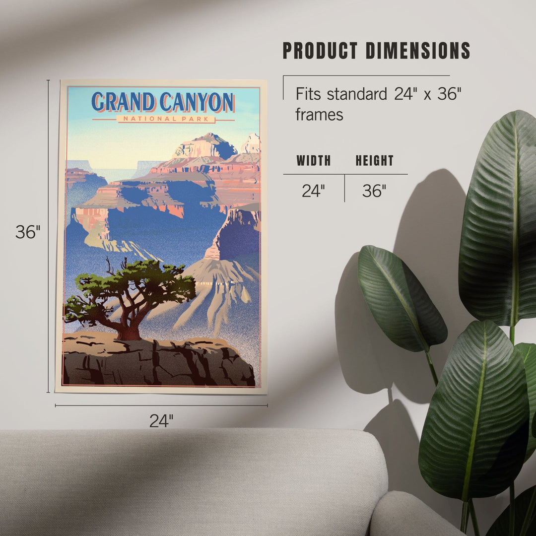 Grand Canyon National Park, Lithograph, Art & Giclee Prints - Lantern Press