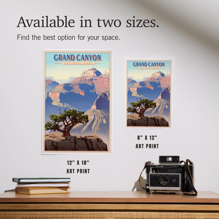 Grand Canyon National Park, Lithograph, Art & Giclee Prints - Lantern Press