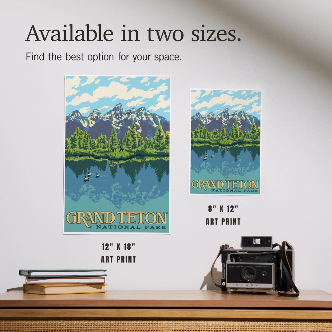 Grand Teton National Park, Wyoming, Explorer Series, Art & Giclee Prints - Lantern Press