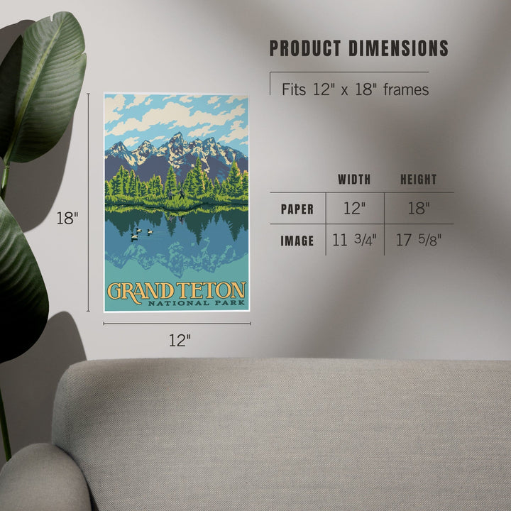 Grand Teton National Park, Wyoming, Explorer Series, Art & Giclee Prints - Lantern Press