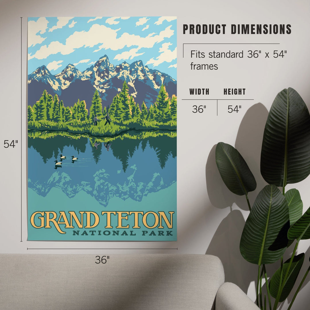 Grand Teton National Park, Wyoming, Explorer Series, Art & Giclee Prints - Lantern Press