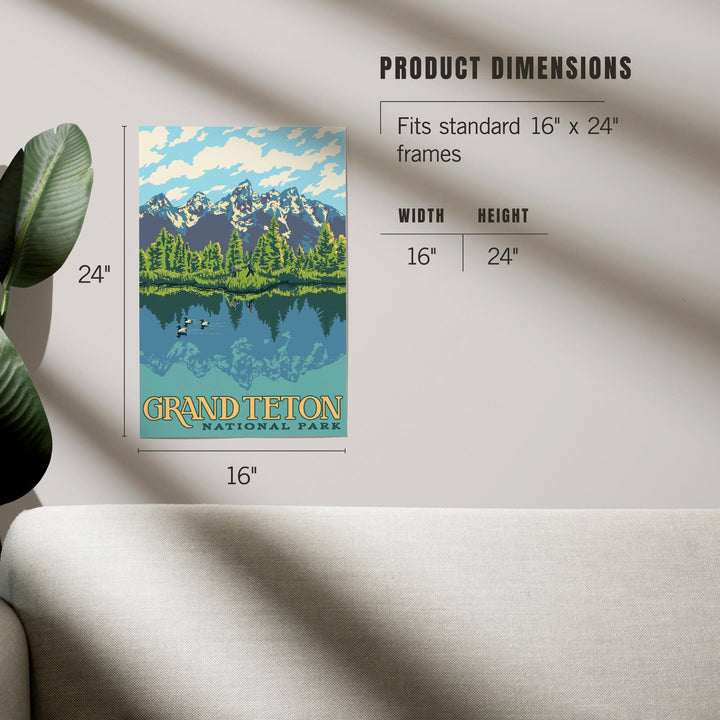 Grand Teton National Park, Wyoming, Explorer Series, Art & Giclee Prints - Lantern Press