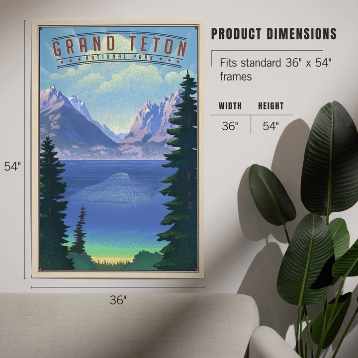 Grand Teton National Park, Wyoming, Lithograph National Park Series, Art & Giclee Prints - Lantern Press