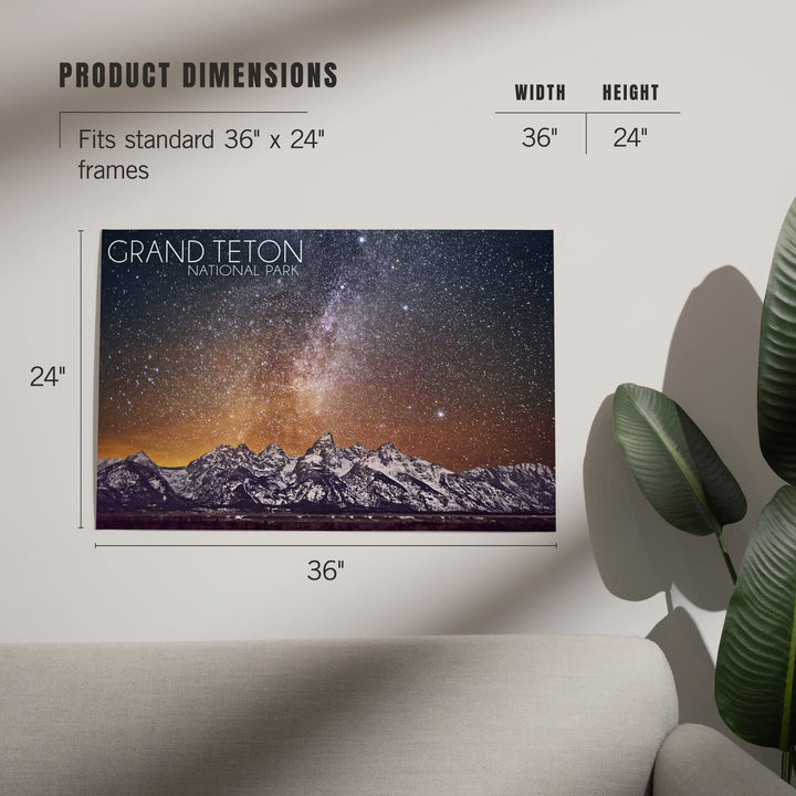 Grand Teton National Park, Wyoming, Milky Way, Art & Giclee Prints - Lantern Press