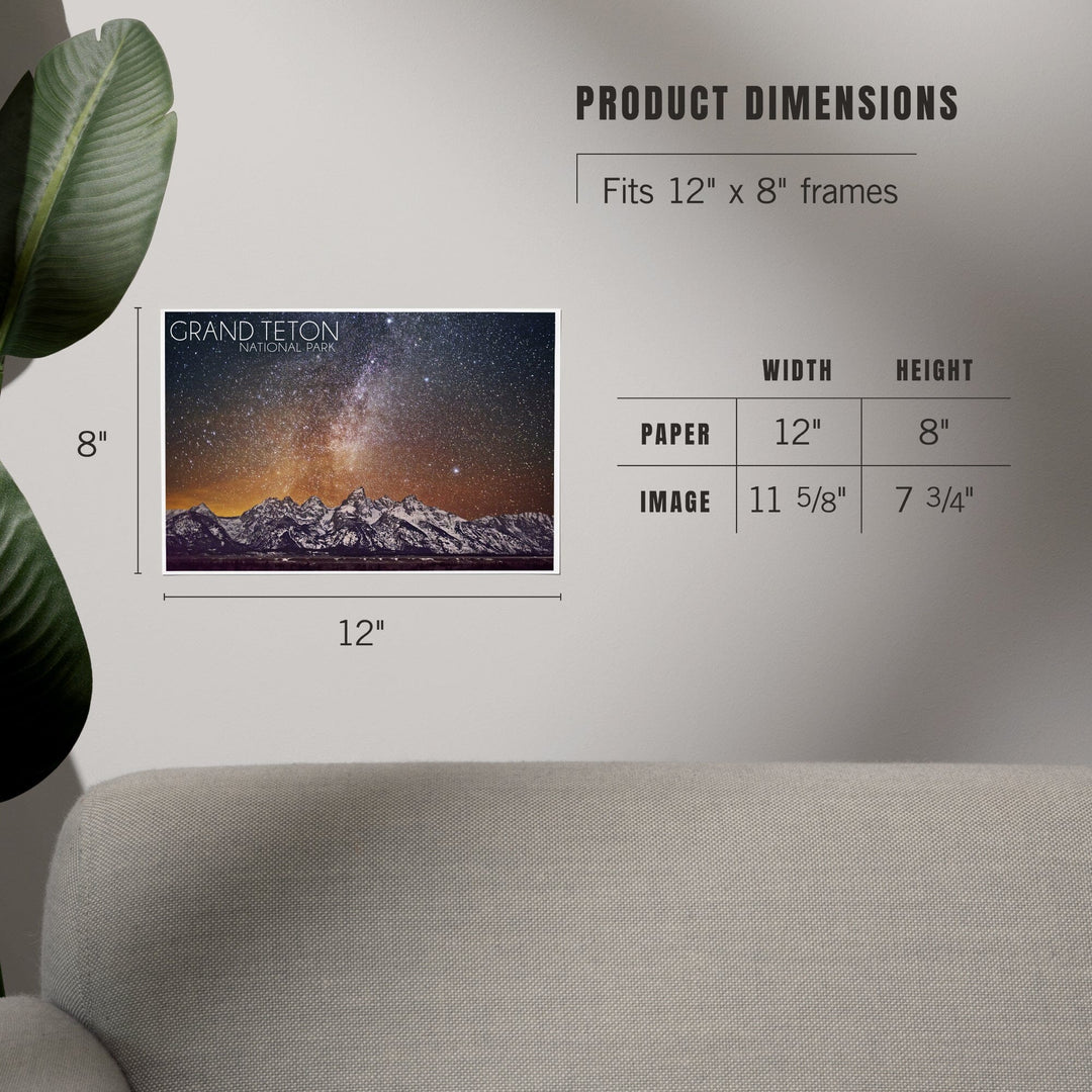 Grand Teton National Park, Wyoming, Milky Way, Art & Giclee Prints - Lantern Press
