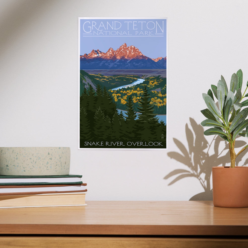 Grand Teton National Park, Wyoming, Snake River Overlook, Art & Giclee Prints Art Lantern Press 