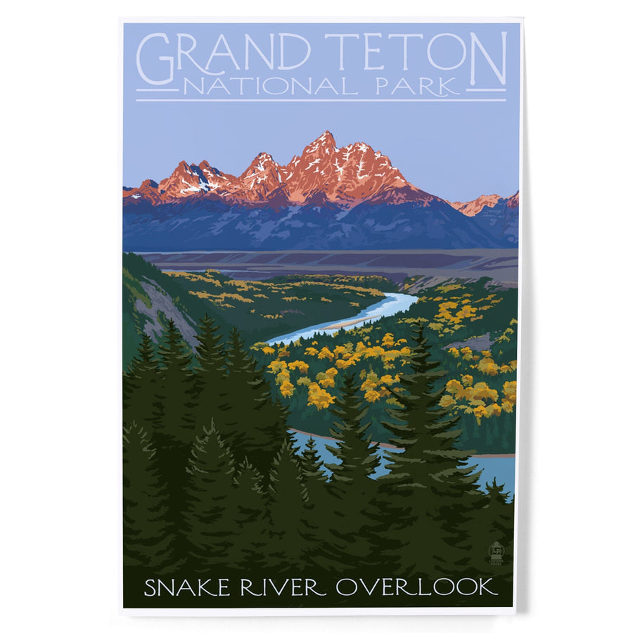 Grand Teton National Park, Wyoming, Snake River Overlook, Art & Giclee Prints - Lantern Press