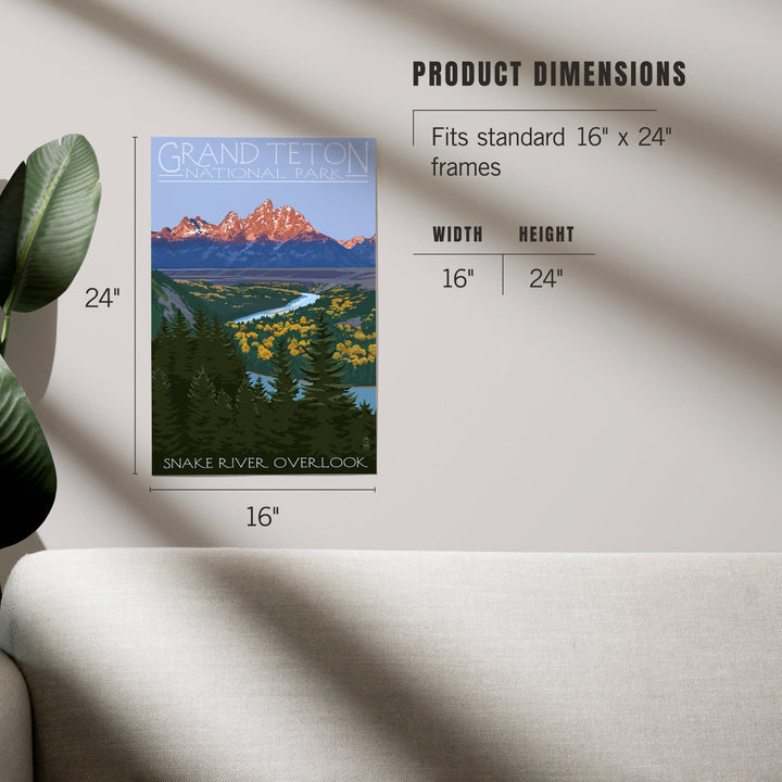 Grand Teton National Park, Wyoming, Snake River Overlook, Art & Giclee Prints Art Lantern Press 