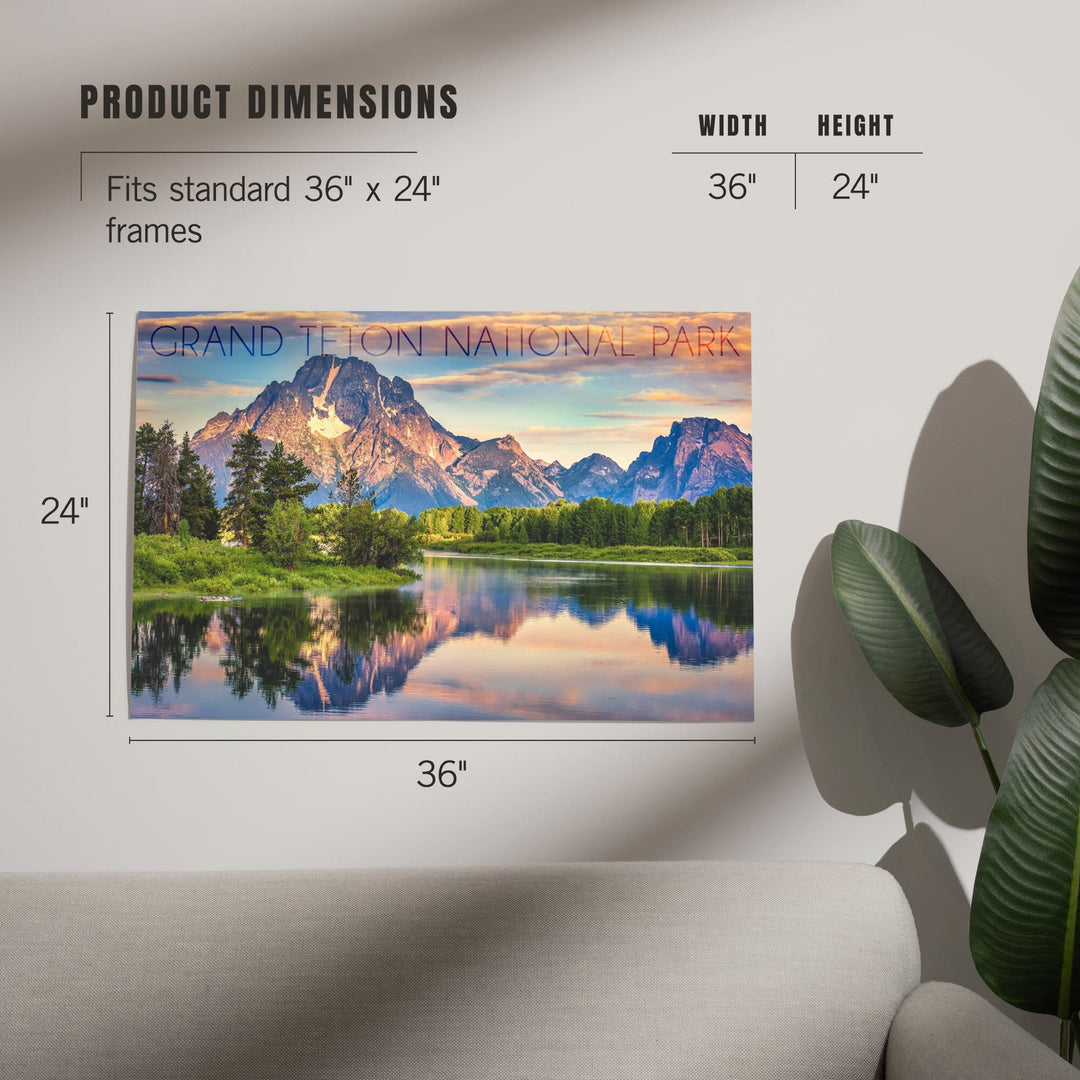 Grand Teton National Park, Wyoming, Sunrise and Snake River, Art & Giclee Prints - Lantern Press