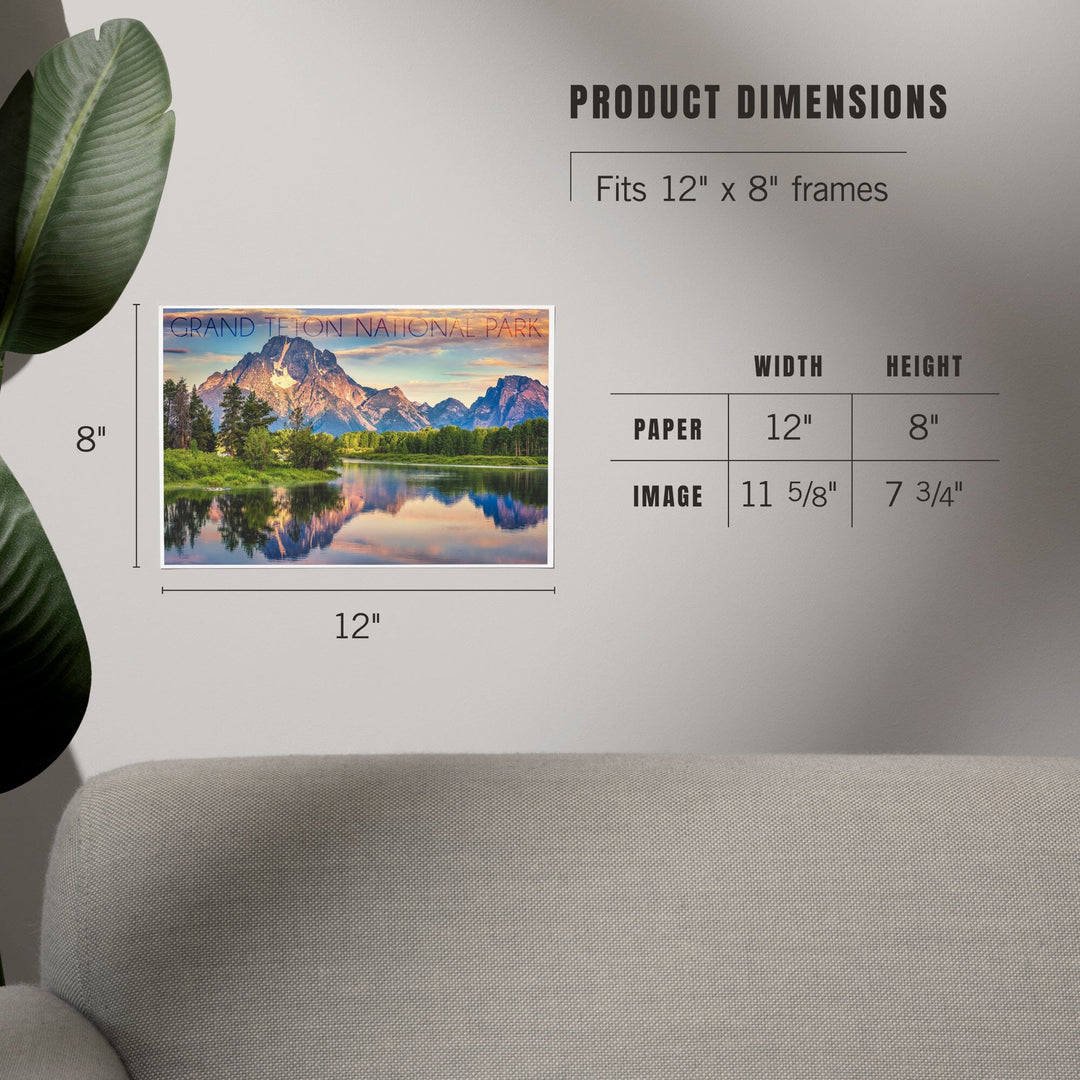 Grand Teton National Park, Wyoming, Sunrise and Snake River, Art & Giclee Prints - Lantern Press