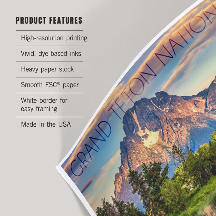 Grand Teton National Park, Wyoming, Sunrise and Snake River, Art & Giclee Prints - Lantern Press