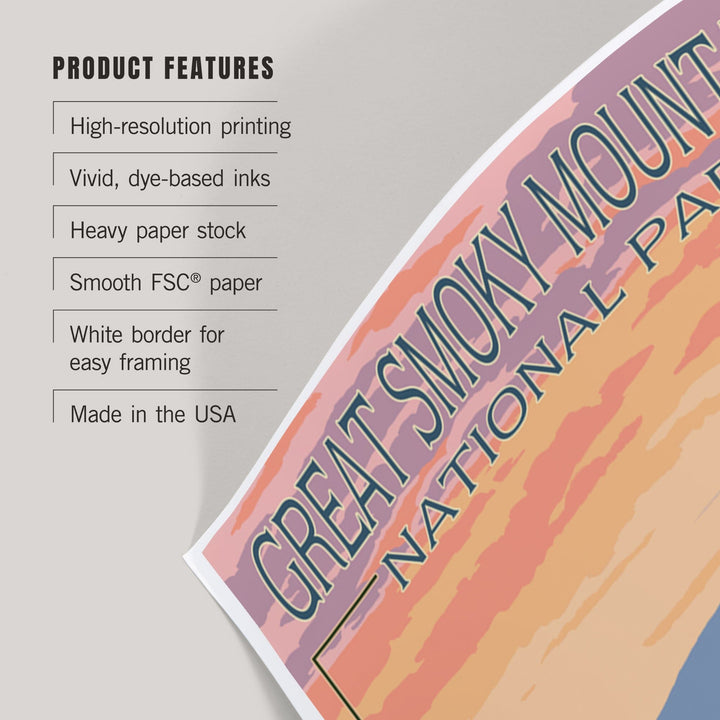 Great Smoky Mountains National Park, Bear and Spring Flowers, Art & Giclee Prints - Lantern Press