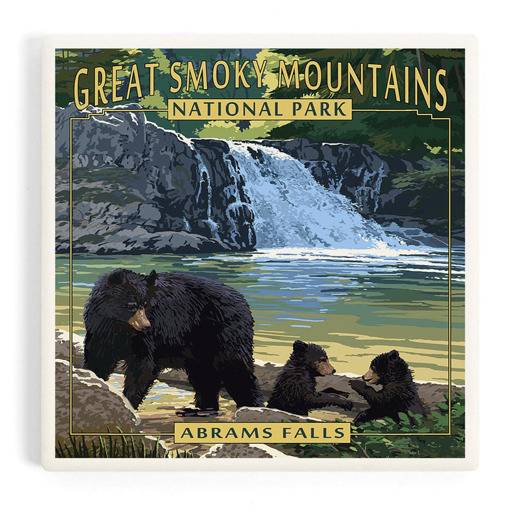 Great Smoky Mountains National Park, Tennessee, Abrams Falls, Coasters Coasters Lantern Press