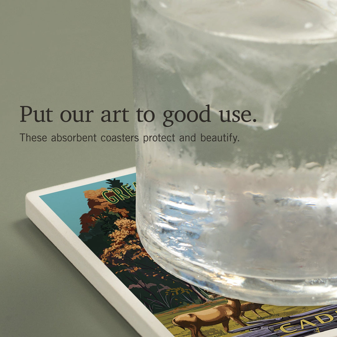 Great Smoky Mountains National Park, Tennessee, Cades Cove and John Oliver Cabin Press, Coasters Coasters Lantern Press