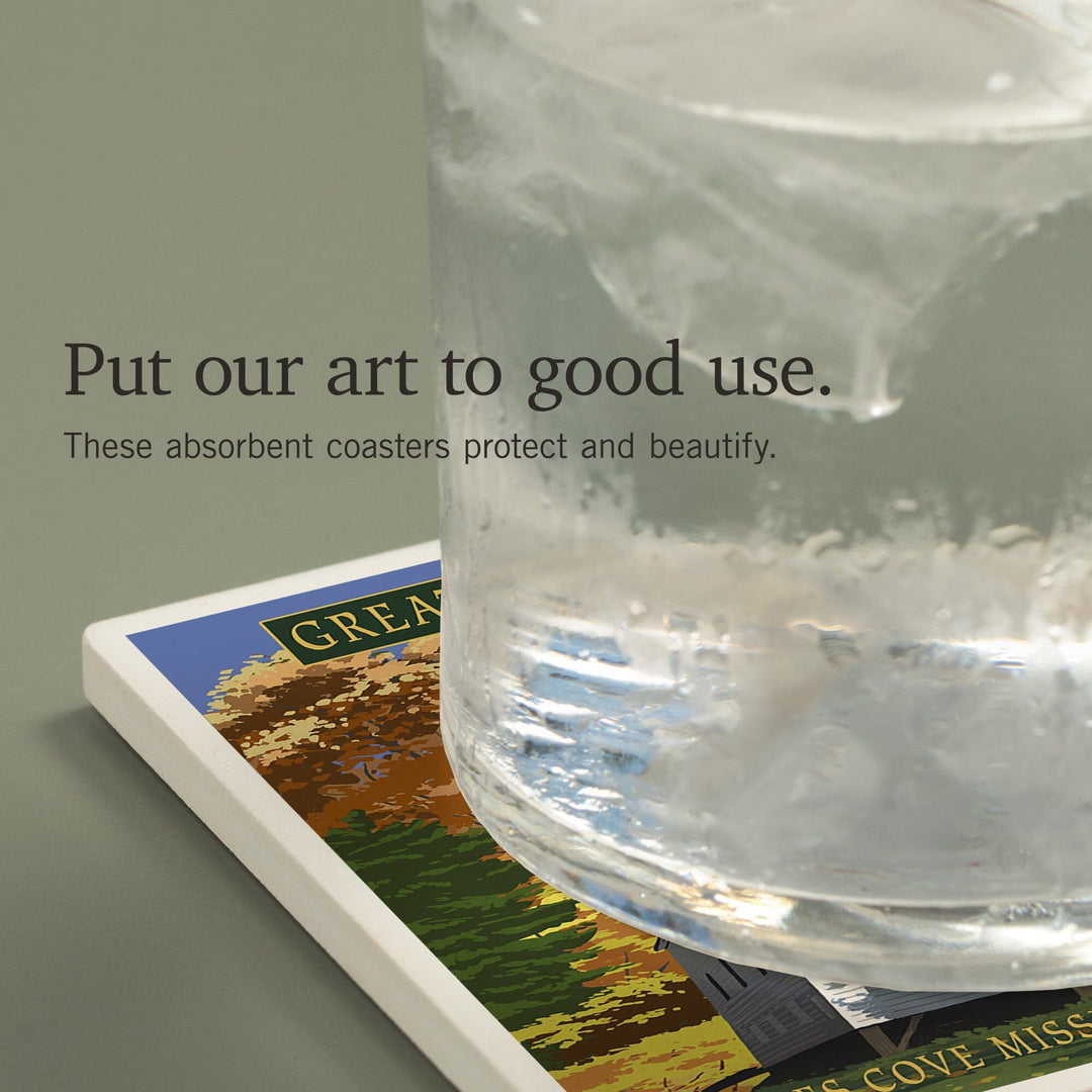 Great Smoky Mountains National Park, Tennessee, Cades Cove Baptist Church Press, Coasters Coasters Lantern Press