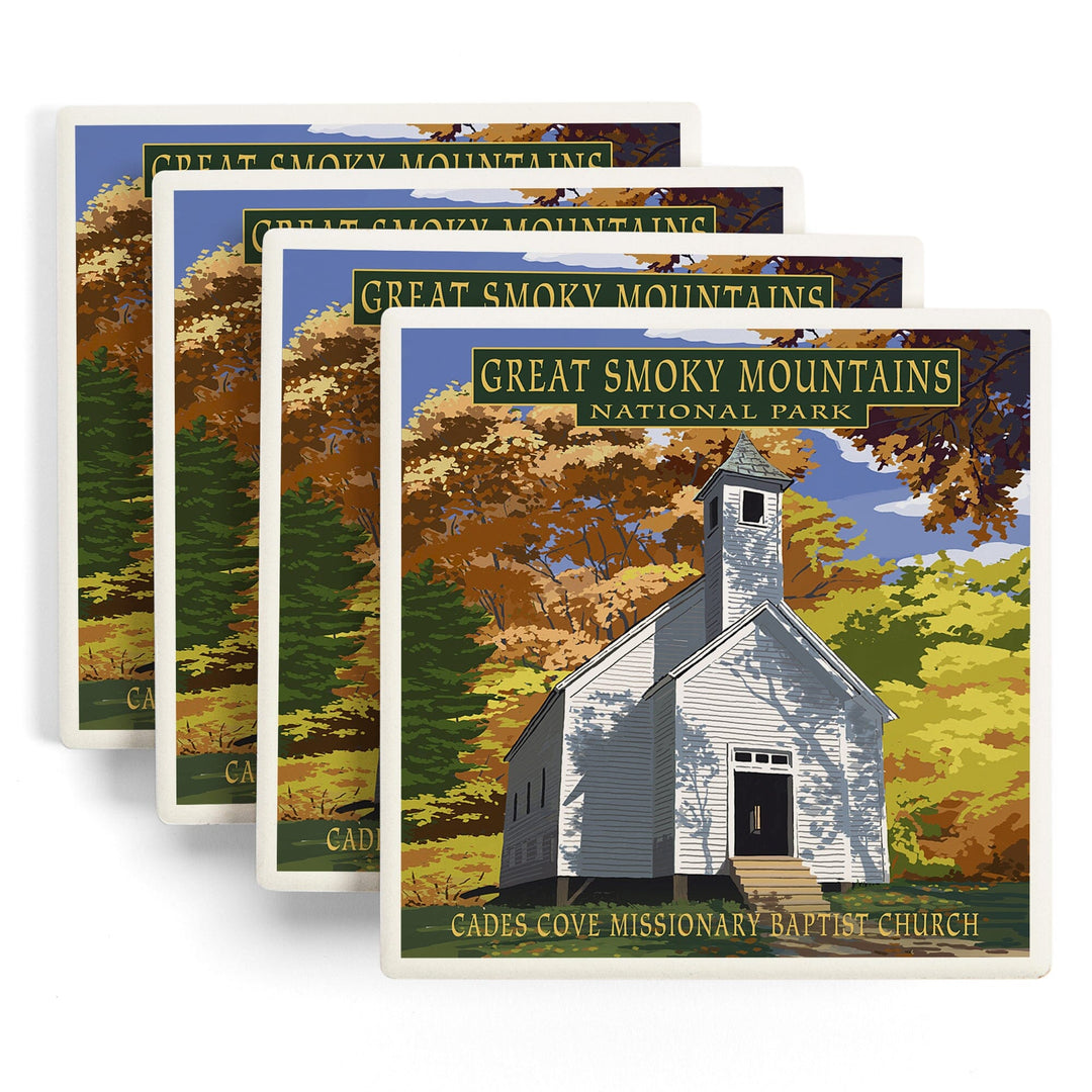 Great Smoky Mountains National Park, Tennessee, Cades Cove Baptist Church Press, Coasters Coasters Lantern Press
