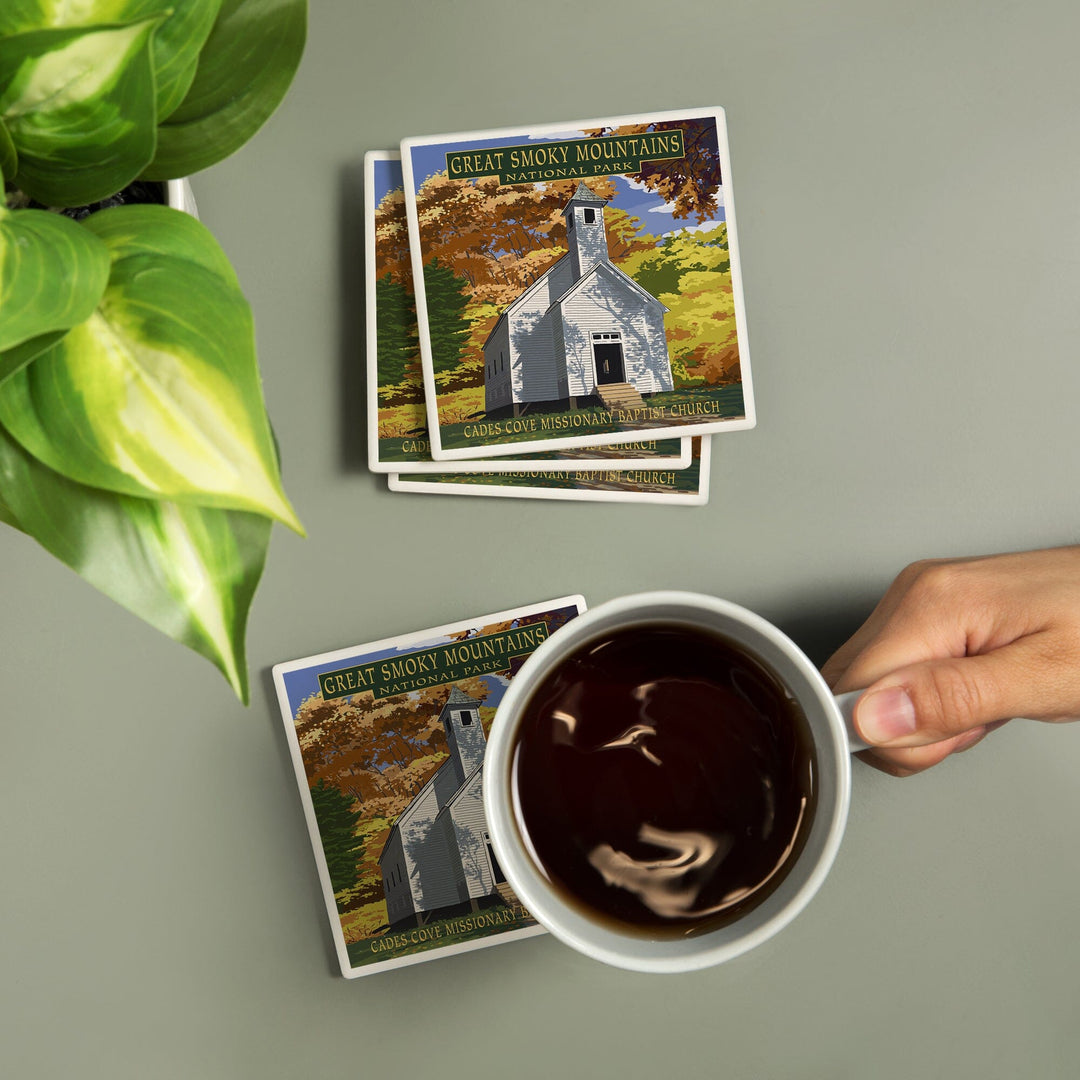 Great Smoky Mountains National Park, Tennessee, Cades Cove Baptist Church Press, Coasters Coasters Lantern Press