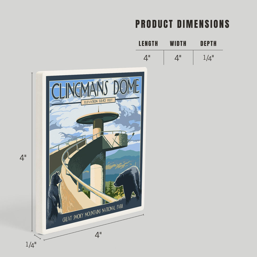 Great Smoky Mountains National Park, Tennessee, Clingmans Dome, Coasters Coasters Lantern Press