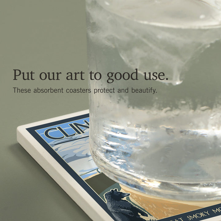 Great Smoky Mountains National Park, Tennessee, Clingmans Dome, Coasters Coasters Lantern Press