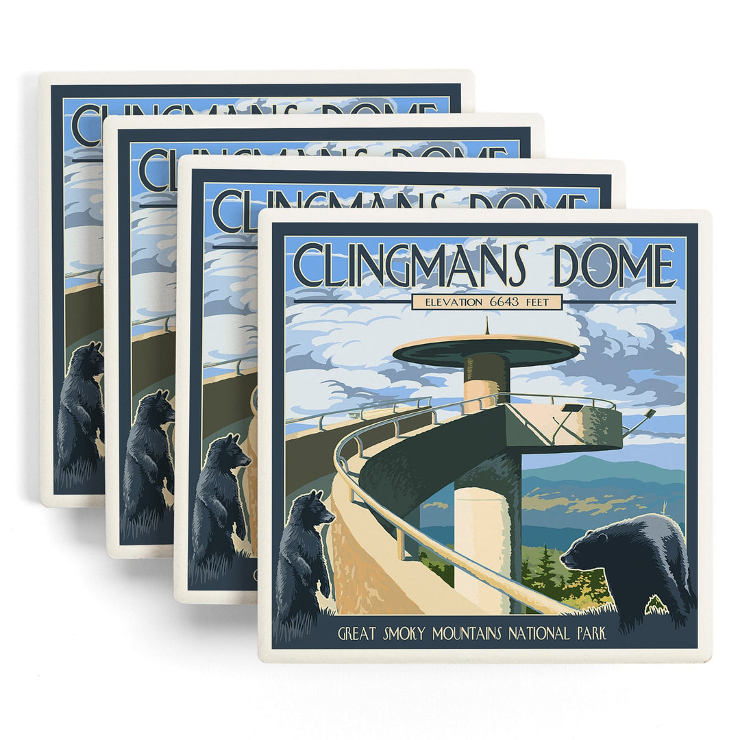 Great Smoky Mountains National Park, Tennessee, Clingmans Dome, Coasters Coasters Lantern Press
