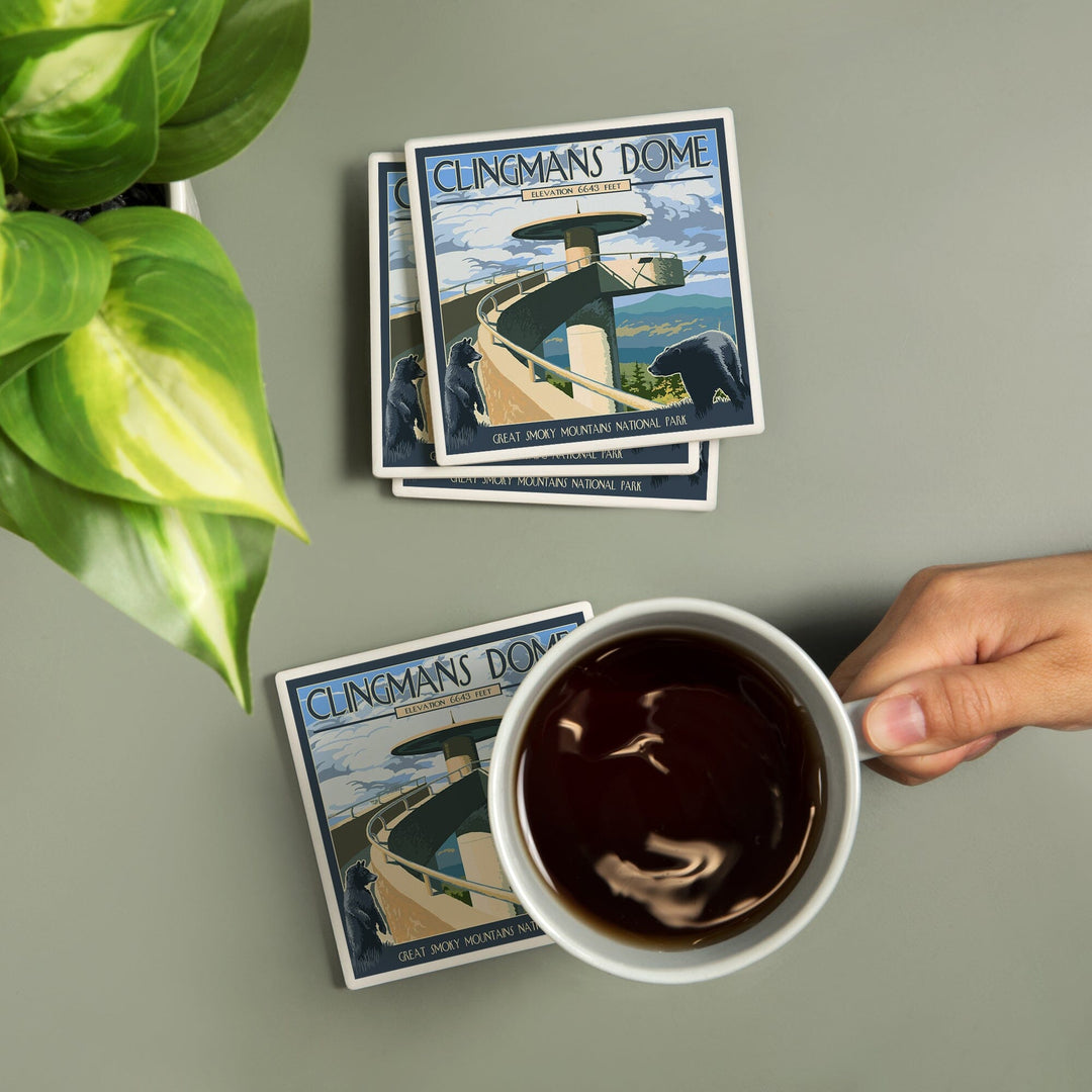 Great Smoky Mountains National Park, Tennessee, Clingmans Dome, Coasters Coasters Lantern Press