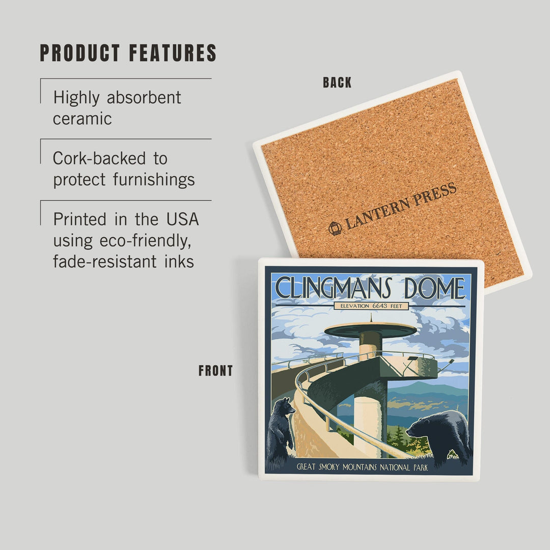 Great Smoky Mountains National Park, Tennessee, Clingmans Dome, Coasters Coasters Lantern Press