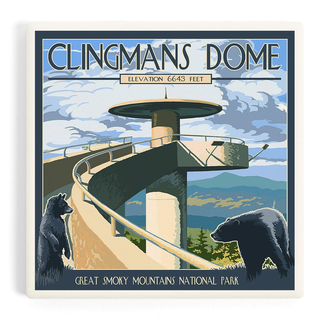 Great Smoky Mountains National Park, Tennessee, Clingmans Dome, Coasters Coasters Lantern Press Coaster