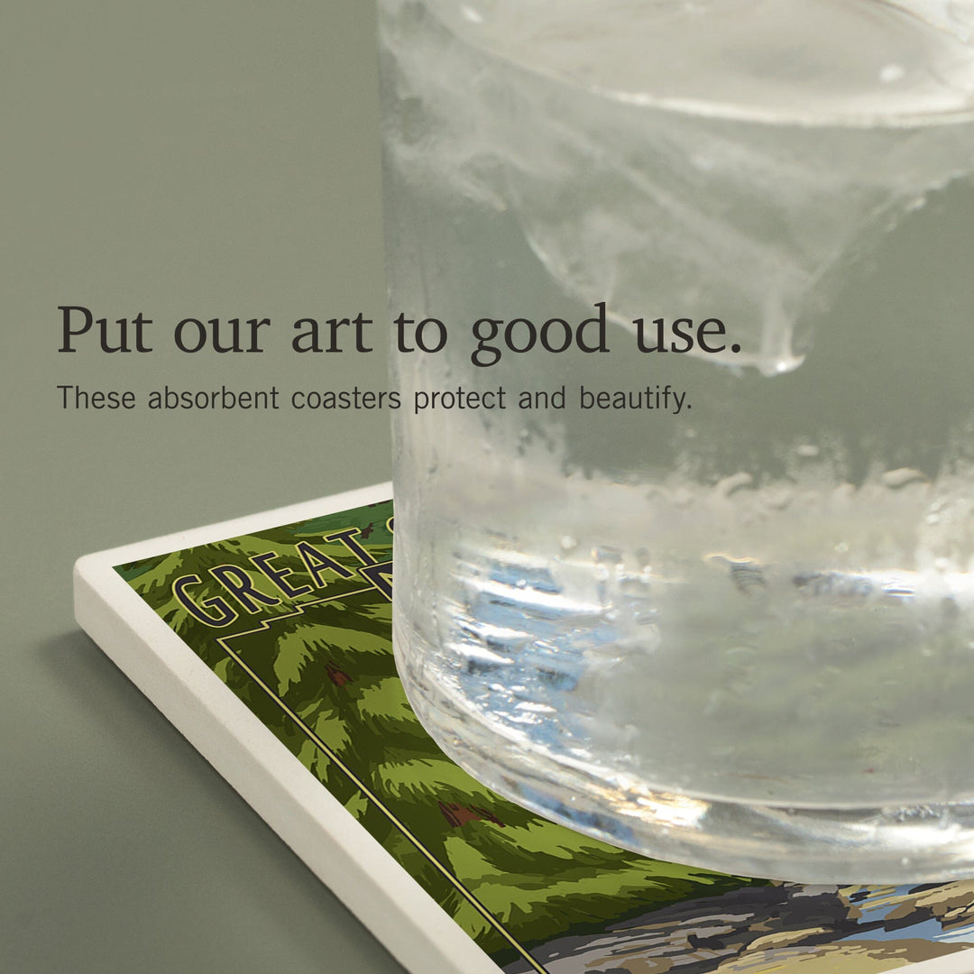 Great Smoky Mountains National Park, Tennessee, Leconte Creek and Bear Family Press, Coasters Coasters Lantern Press