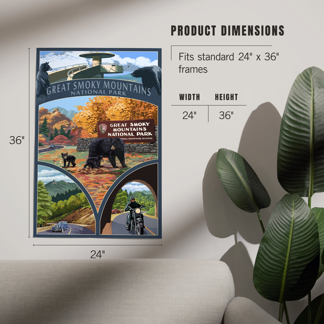 Great Smoky Mountains National Park, Tennessee, Montage, Art & Giclee Prints - Lantern Press