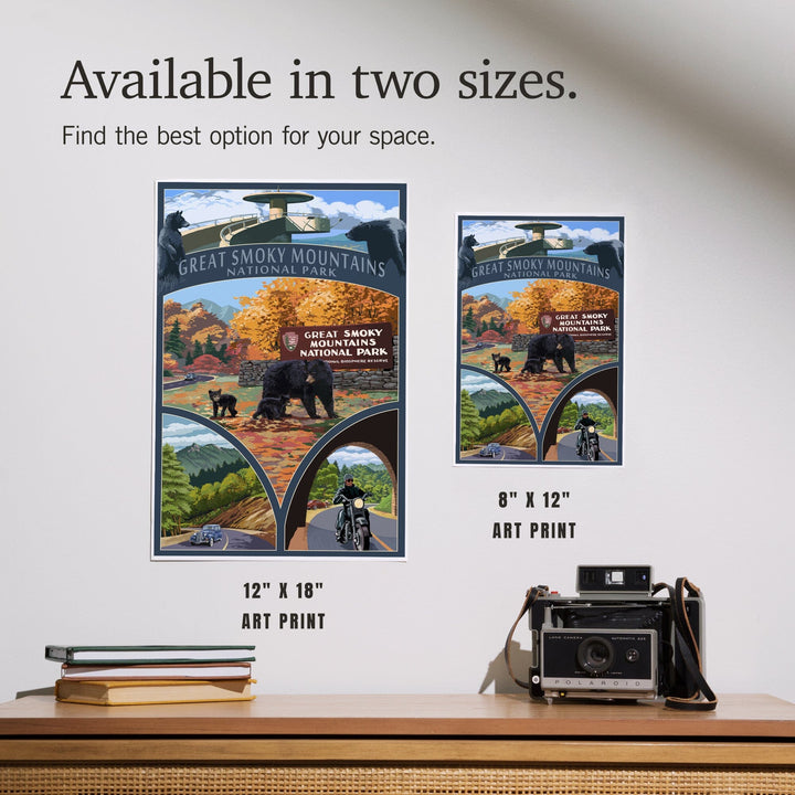 Great Smoky Mountains National Park, Tennessee, Montage, Art & Giclee Prints - Lantern Press