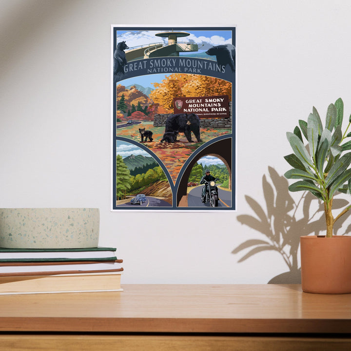 Great Smoky Mountains National Park, Tennessee, Montage, Art & Giclee Prints - Lantern Press