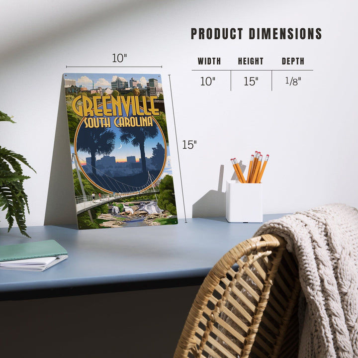 Greenville, South Carolina, Montage, Lantern Press Poster, Wood Signs and Postcards - Lantern Press