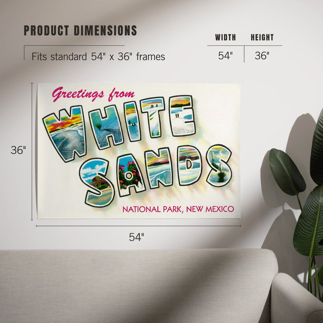 Greetings from White Sands National Park, New Mexico, Art & Giclee Prints - Lantern Press