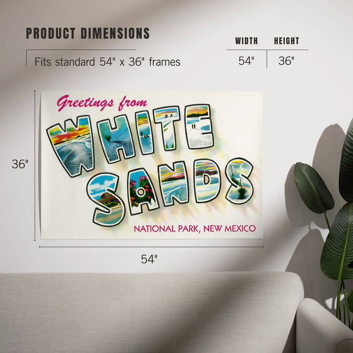 Greetings from White Sands National Park, New Mexico, Art & Giclee Prints - Lantern Press
