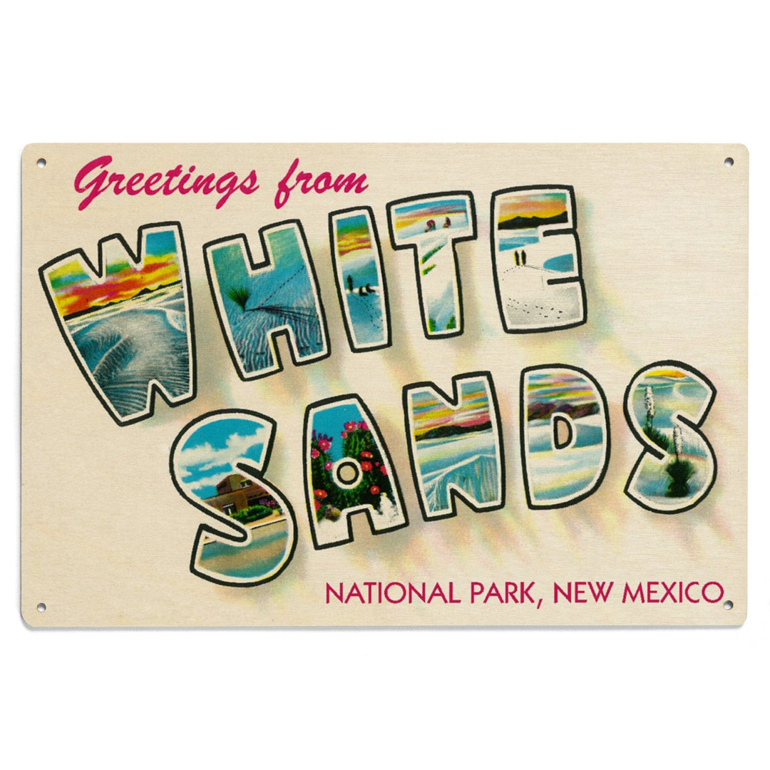 Greetings from White Sands National Park, New Mexico, Wood Signs and Postcards - Lantern Press