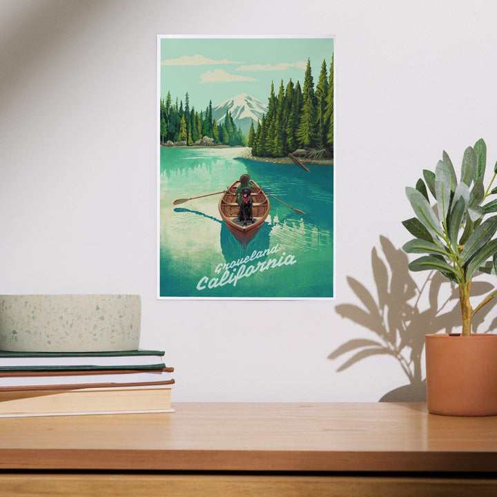 Groveland, California, Quiet Explorer, Boating, Mountain, Art & Giclee Prints Art Lantern Press