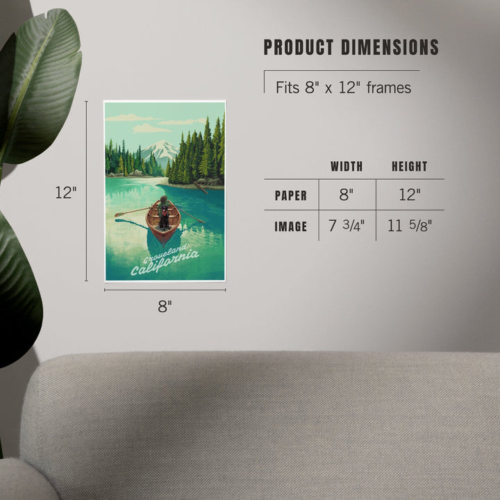 Groveland, California, Quiet Explorer, Boating, Mountain, Art & Giclee Prints Art Lantern Press