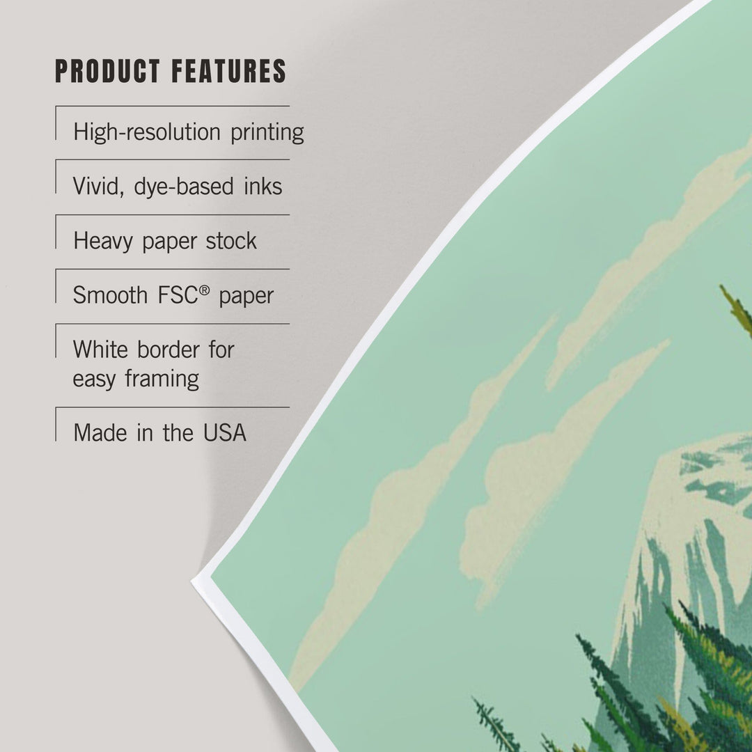 Groveland, California, Quiet Explorer, Boating, Mountain, Art & Giclee Prints Art Lantern Press