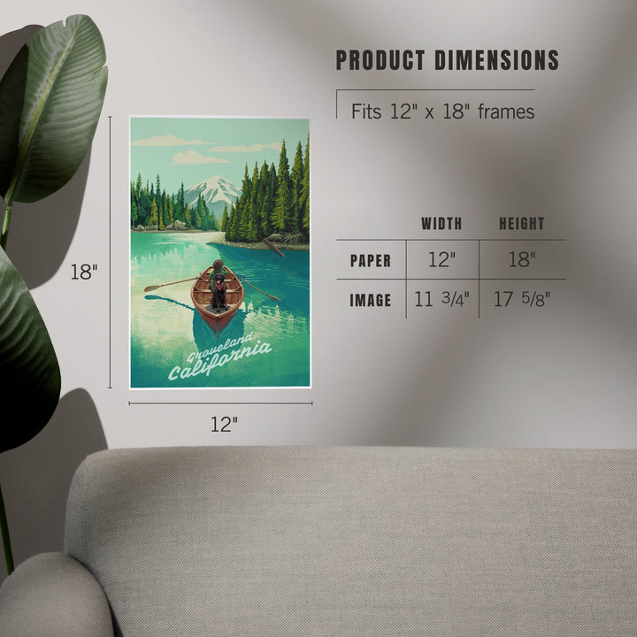 Groveland, California, Quiet Explorer, Boating, Mountain, Art & Giclee Prints Art Lantern Press