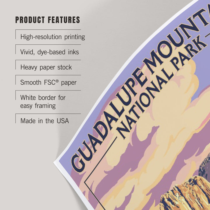 Guadalupe Mountains National Park, Texas, Art & Giclee Prints - Lantern Press