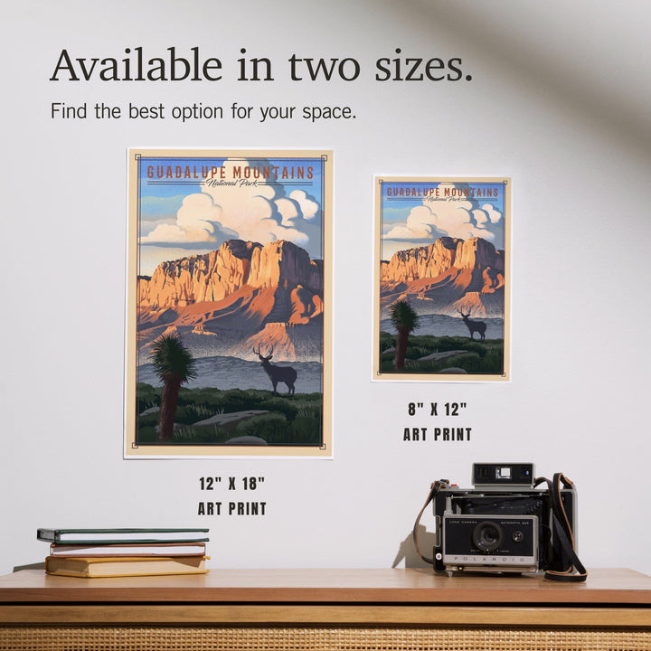 Guadalupe Mountains National Park, Texas, Lithograph National Park Series, Art & Giclee Prints - Lantern Press