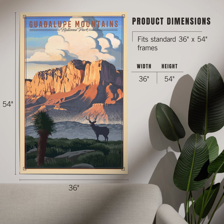 Guadalupe Mountains National Park, Texas, Lithograph National Park Series, Art & Giclee Prints - Lantern Press